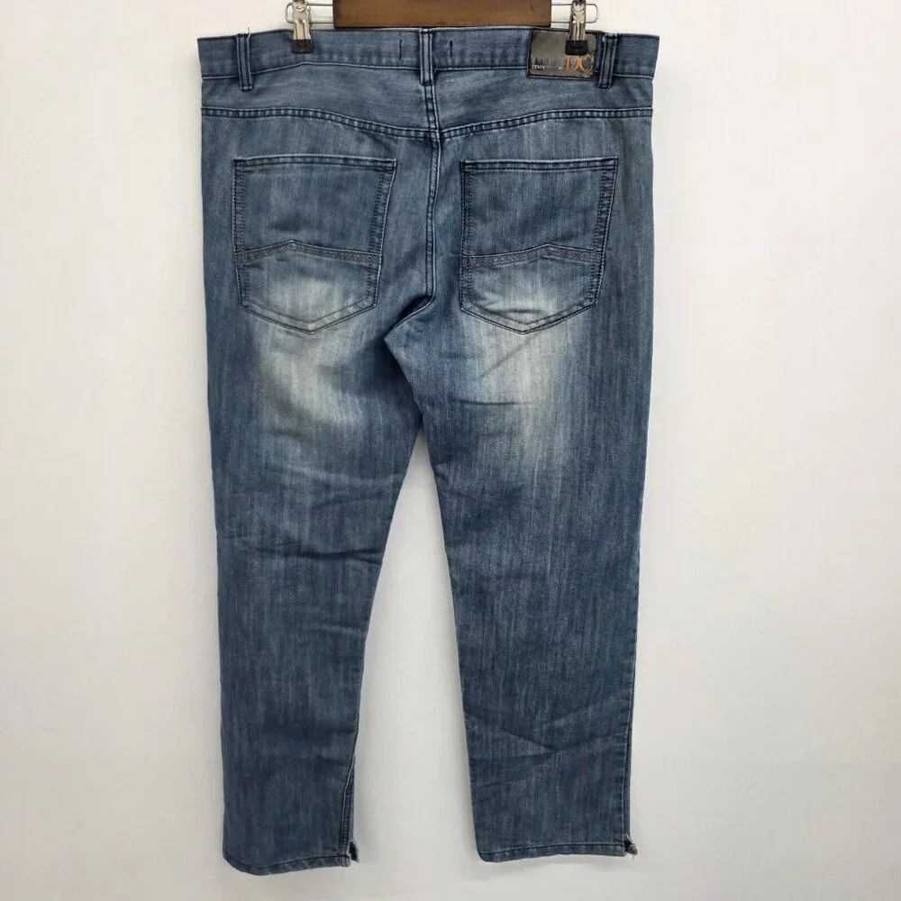 Denim Culture Jeans Mens 38x32 Relaxed Fit Straight Leg Medium Wash‎ 5-Pocket